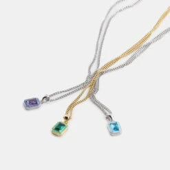 Silver Blue Blush Necklace 17 Silver Blue Blush Necklace -Serge DeNimes Jewelry Shop Blush Necklace Group Shot