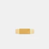 Gold Brushed Rectangle Ring 2 Gold Brushed Rectangle Ring -Serge DeNimes Jewelry Shop Gold Brushed Rectangle Ring Product Shot 2 Grey