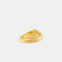 Gold Brushed Rhombus Ring 13 Gold Brushed Rhombus Ring -Serge DeNimes Jewelry Shop Gold Brushed Rhombus Ring Product Shot 3 Grey 5adcc379 b63e 49d7 a3dd be07e25500b7
