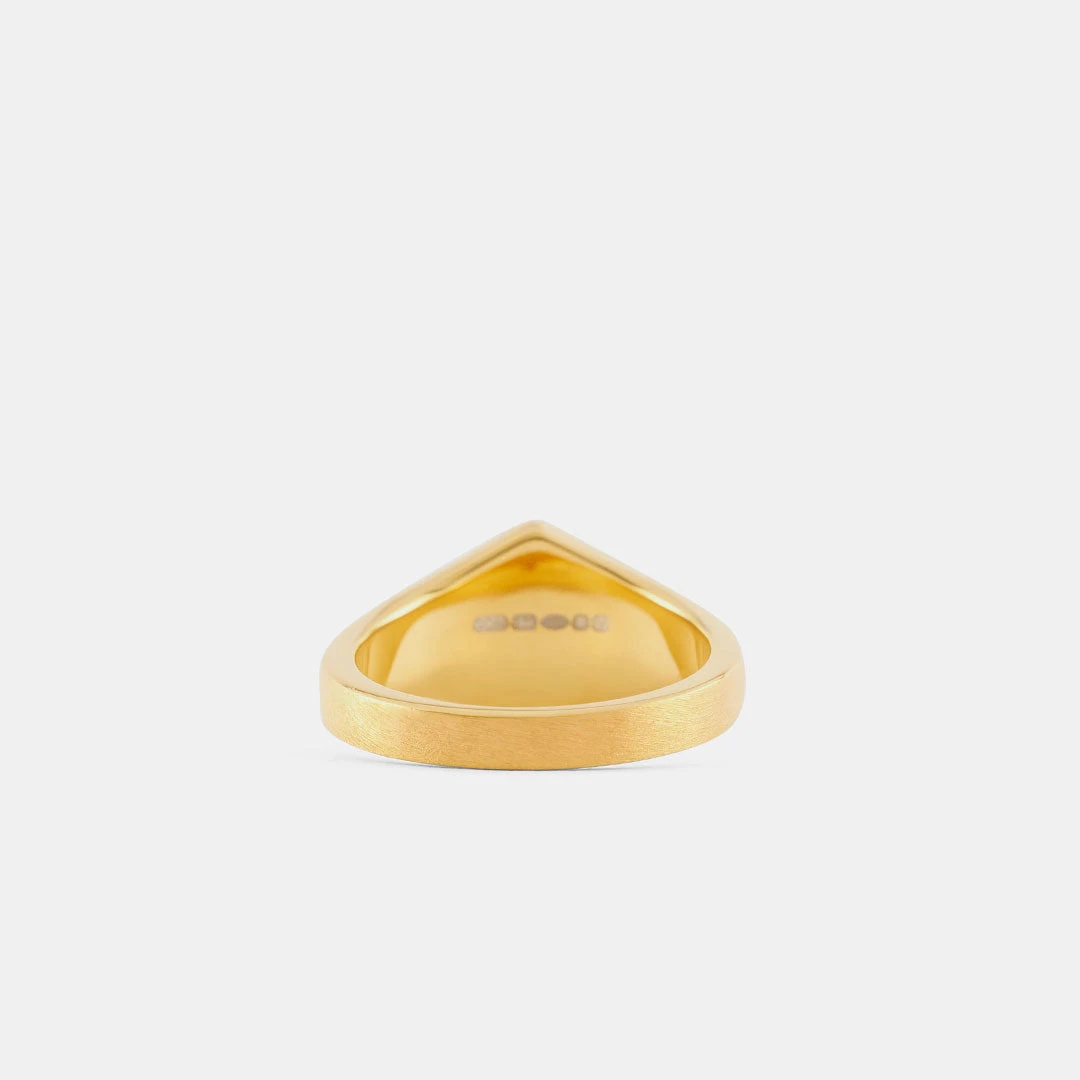 Gold Brushed Rhombus Ring 9 Gold Brushed Rhombus Ring - Image 7