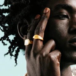 Gold Cushion Mother Of Pearl Ring -Serge DeNimes Jewelry Shop Gold Cushion Mother of Pearl Ring Gold Diamond Signet Ring f2b9c088 41e9 4f77 80a8 4ac932891ccc