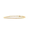 Gold 3.5mm Curb Bracelet 2 Gold 3.5mm Curb Bracelet -Serge DeNimes Jewelry Shop Gold Diamond Cut Bracelet Product Shot White 1