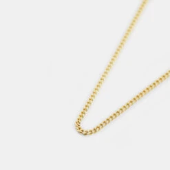 Gold 3.5mm Curb Chain -Serge DeNimes Jewelry Shop Gold Diamond Cut Chain Product Shot Grey 2