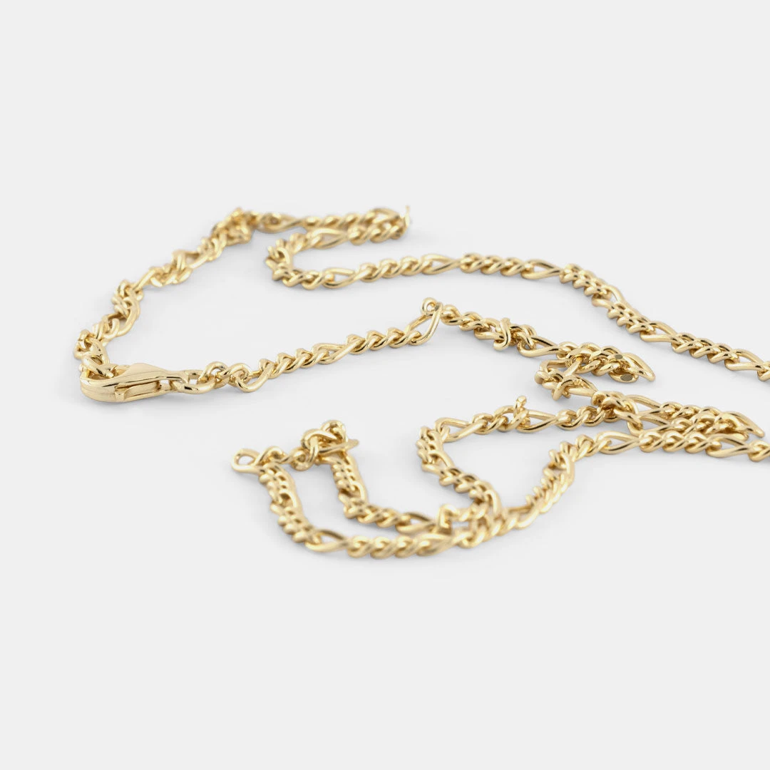 Gold Figaro Necklace 7 Gold Figaro Necklace - Image 5