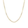 Gold Flat Cuban Chain -Serge DeNimes Jewelry Shop Gold Flat Curb Chain Necklace White 1