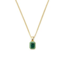 Gold Green Blush Necklace