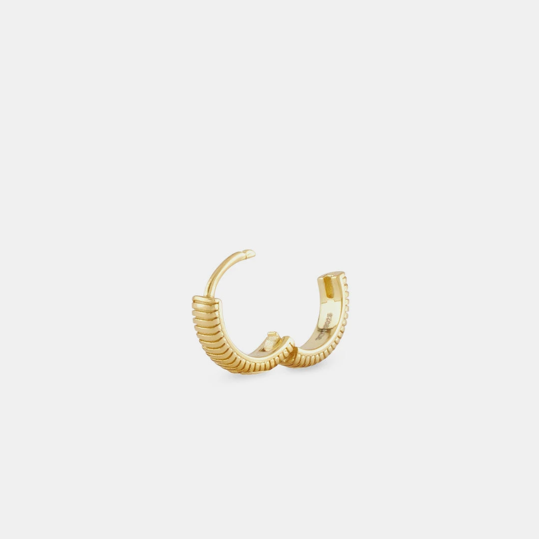 Gold Lasso Hoop Earring 7 Gold Lasso Hoop Earring - Image 5