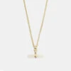 Gold Mother Of Pearl T-Bar Necklace -Serge DeNimes Jewelry Shop Gold Mother Of Pearl T Bar Necklace Product Shot 2 Grey
