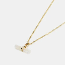 Gold Mother Of Pearl T-Bar Necklace -Serge DeNimes Jewelry Shop Gold Mother Of Pearl T Bar Necklace Product Shot Grey 4a3a08c4 212f 4fbd b762 3c13db522dc5
