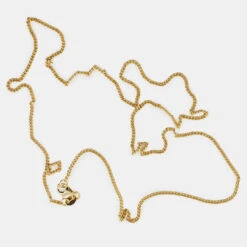 Gold 1.5mm Curb Chain 15 Gold 1.5mm Curb Chain -Serge DeNimes Jewelry Shop Gold Non Adjustable Chain Product Shot 2 Grey