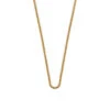 Gold 1.5mm Curb Chain -Serge DeNimes Jewelry Shop Gold Non Adjustable Chain Product Shot White