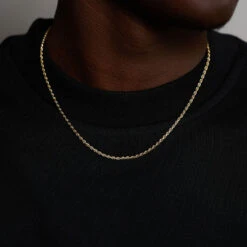 Gold Rope Neckace 20 Gold Rope Neckace -Serge DeNimes Jewelry Shop Gold Rope Necklace Model