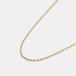 Gold Rope Neckace 15 Gold Rope Neckace -Serge DeNimes Jewelry Shop Gold Rope Necklace Product Shot 2 Grey