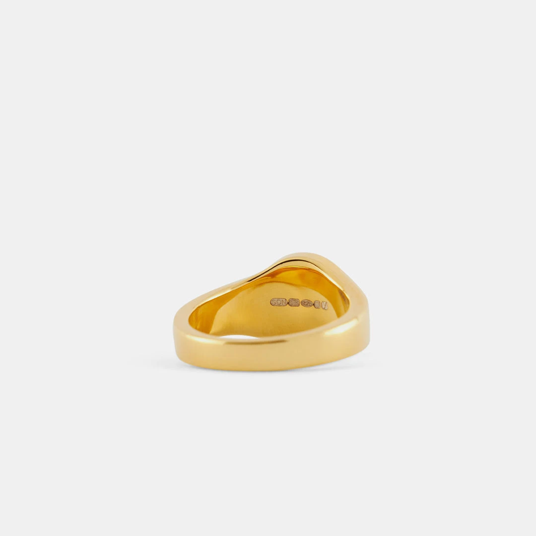 Gold Round Mother Of Pearl Ring 4 Gold Round Mother Of Pearl Ring - Image 2