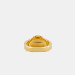 Gold Round Tigers Eye Ring -Serge DeNimes Jewelry Shop Gold Round Stone Ring Product Shot 4 Grey 7aeac9eb e514 43fc b840 f0e855fed94f