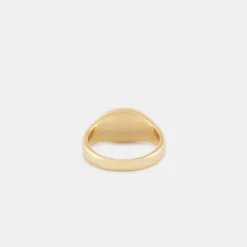 Gold Signet Ring 15 Gold Signet Ring -Serge DeNimes Jewelry Shop Gold Signet Ring Product Shot Tilt 3 Grey