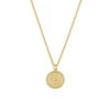 Gold St Christopher Necklace 2 Gold St Christopher Necklace -Serge DeNimes Jewelry Shop Gold St Christopher Necklace White 1