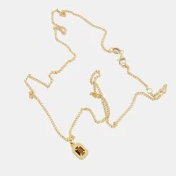 Gold Tigers Eye Blush Necklace -Serge DeNimes Jewelry Shop Gold Tigers Eye Blush Necklace Grey 3