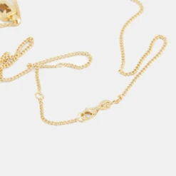 Gold Tigers Eye Blush Necklace -Serge DeNimes Jewelry Shop Gold Tigers Eye Blush Necklace Grey 4