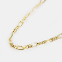 Gold Track Chain Necklace -Serge DeNimes Jewelry Shop Gold Track Chain Product Shot Grey
