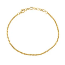 Gold Wheat Chain Bracelet 10 Gold Wheat Chain Bracelet -Serge DeNimes Jewelry Shop Gold Wheat Bracelet White 2