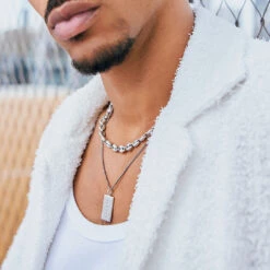 Silver Ingot Pendant Necklace -Serge DeNimes Jewelry Shop Ingot Pendant Necklace