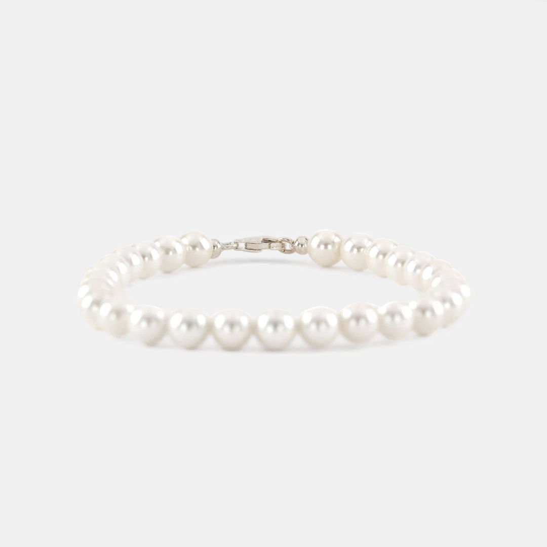Silver Pearl Bracelet 8 Silver Pearl Bracelet - Image 6