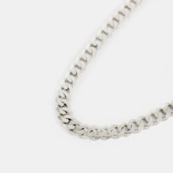 Silver 10mm Curb Chain 15 Silver 10mm Curb Chain -Serge DeNimes Jewelry Shop Silver 10mm Curb Chain Product Shot Grey