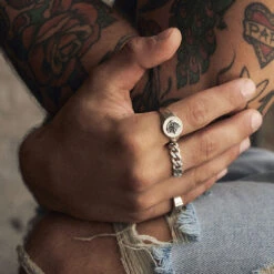 Silver Cuban Link Ring -Serge DeNimes Jewelry Shop Silver Astral Ring Silver Cuban Link Ring 752ac837 28b9 44c8 9889 e2d190974b8c