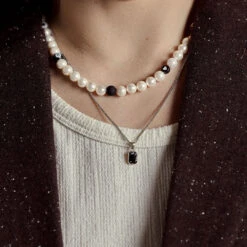 Silver Black Blush Necklace 17 Silver Black Blush Necklace -Serge DeNimes Jewelry Shop Silver Black Blush Necklace 3e219787 b5d4 4828 bb41 7702d36ef07a