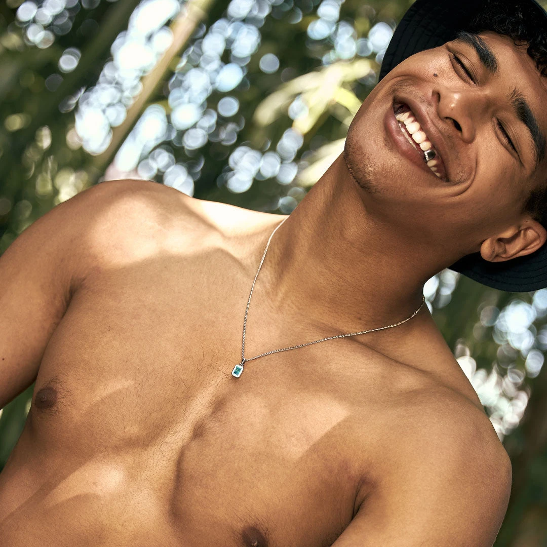 Silver Blue Blush Necklace 10 Silver Blue Blush Necklace - Image 8