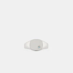 Silver Blue Topaz Birthstone Ring 12 Silver Blue Topaz Birthstone Ring -Serge DeNimes Jewelry Shop Silver Blue Topaz Birthstone Ring Product Shot 2 Grey