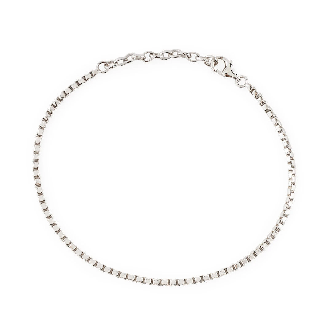 Silver Box Chain Bracelet 4 Silver Box Chain Bracelet - Image 2