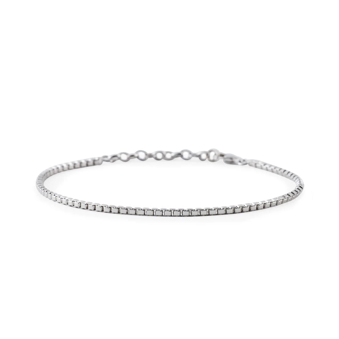Silver Box Chain Bracelet 3 Silver Box Chain Bracelet