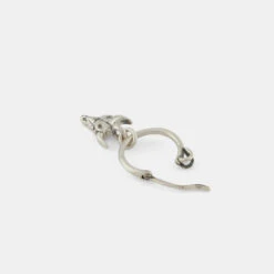 Silver Bull Earring 15 Silver Bull Earring -Serge DeNimes Jewelry Shop Silver Bull Earring Grey 3