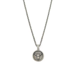 Silver Bull Necklace