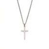 Silver Cross Necklace 2 Silver Cross Necklace -Serge DeNimes Jewelry Shop Silver Cross Necklace Product Shot White