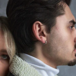 Silver Cuban Link Earring -Serge DeNimes Jewelry Shop Silver Cuban Link Earring