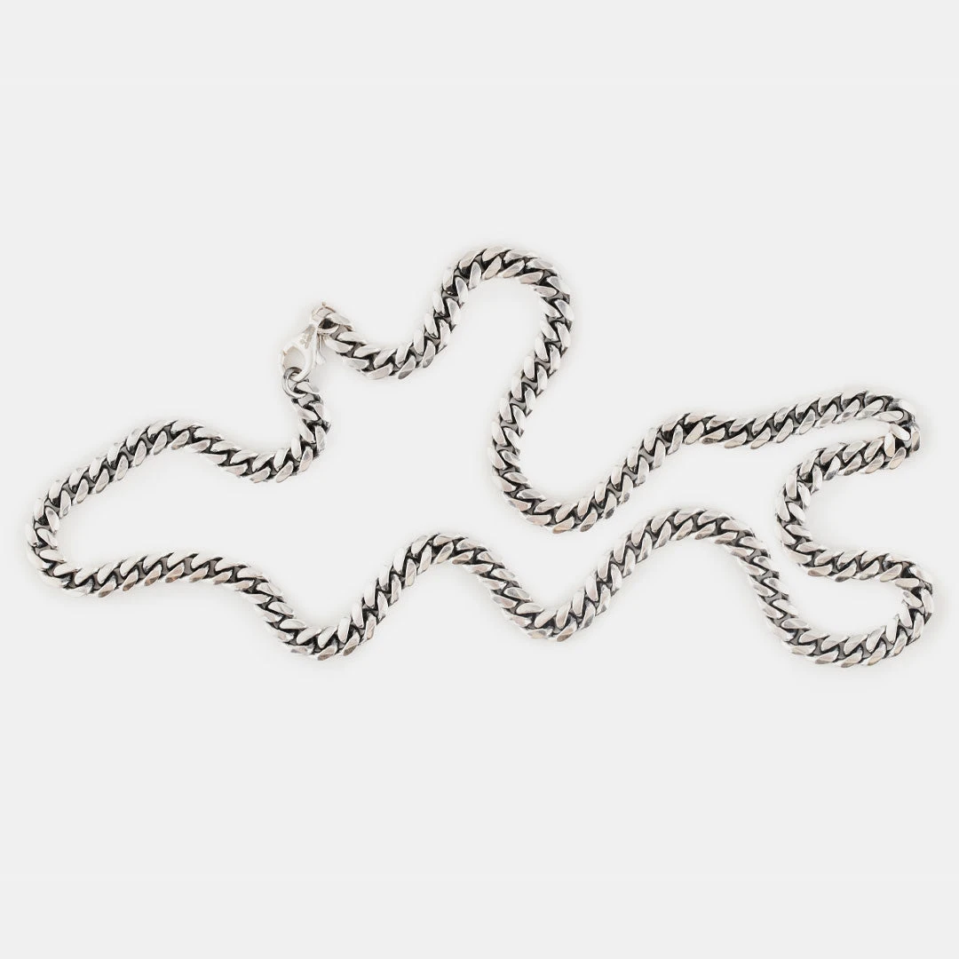 Silver 5mm Curb Chain 6 Silver 5mm Curb Chain - Image 4