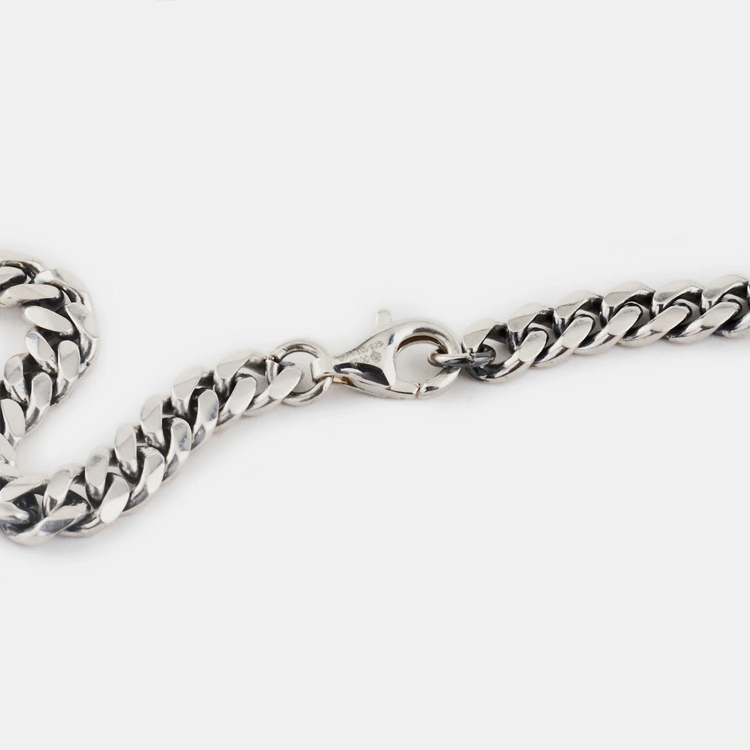 Silver 5mm Curb Chain 8 Silver 5mm Curb Chain - Image 6