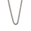 Silver 5mm Curb Chain 2 Silver 5mm Curb Chain -Serge DeNimes Jewelry Shop Silver Curb Necklace Product Shot White