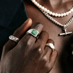 Silver Cushion Malachite Ring 14 Silver Cushion Malachite Ring -Serge DeNimes Jewelry Shop Silver Cushion Malachite Ring cbe80fe6 2210 4415 b88d bc9ee7e8fb50