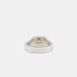 Silver Cushion Mother Of Pearl Ring -Serge DeNimes Jewelry Shop Silver Cushion Stone Ring Product Shot 4 Grey 50b17a12 c458 4b1c b28a 91b9d4e31a7f