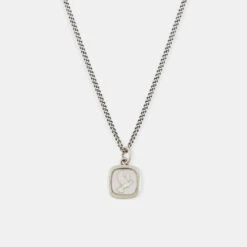 Silver Dove Cameo Necklace 14 Silver Dove Cameo Necklace -Serge DeNimes Jewelry Shop Silver Dove Cameo Necklace White 1