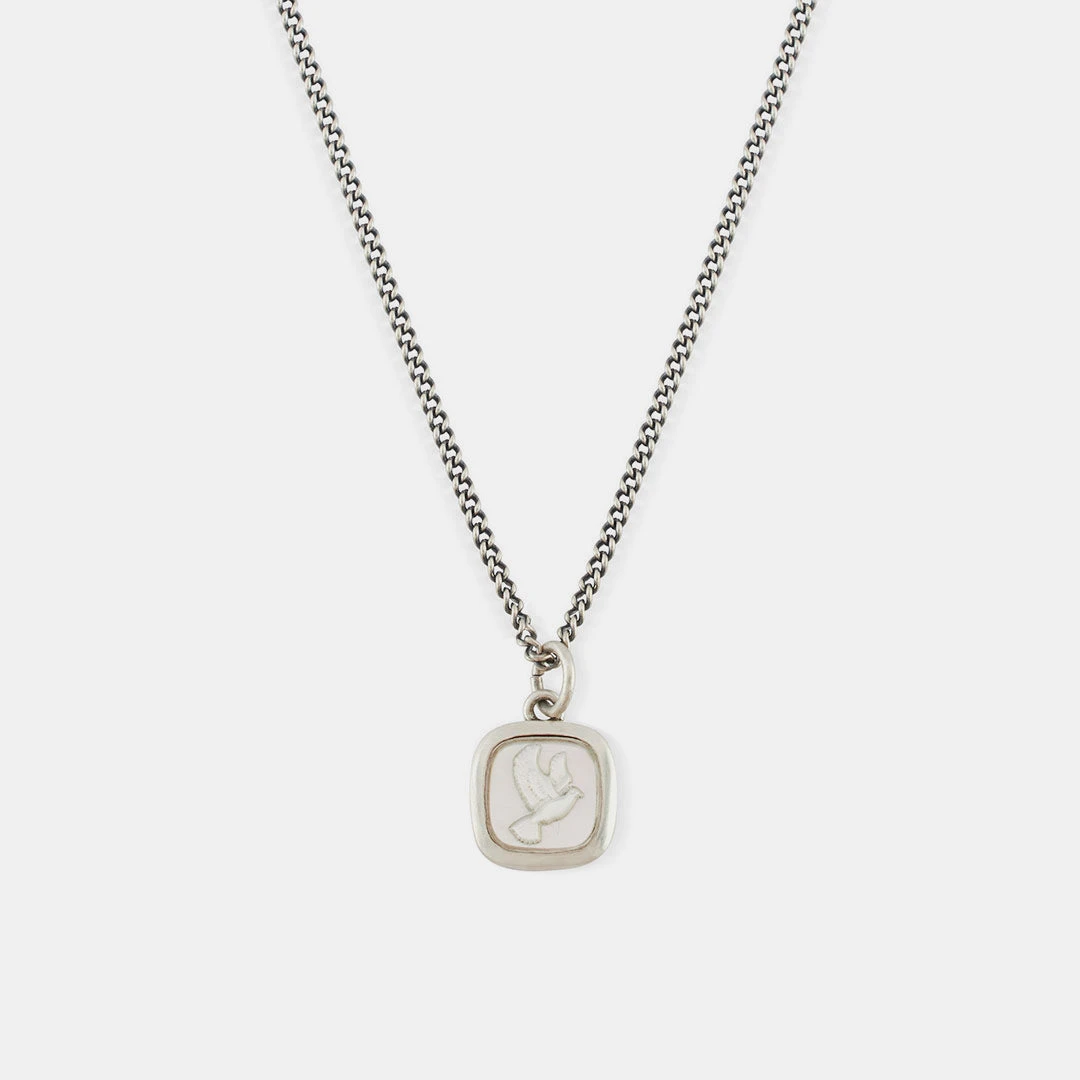 Silver Dove Cameo Necklace 5 Silver Dove Cameo Necklace - Image 3