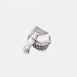 Silver Dove Ring -Serge DeNimes Jewelry Shop Silver Dove Ring Product Shot Tilt 2 Grey