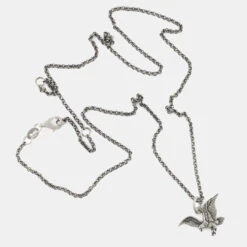 Silver Eagle Necklace -Serge DeNimes Jewelry Shop Silver Eagle Necklace Grey 3