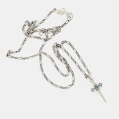 Silver Estoc Necklace 16 Silver Estoc Necklace -Serge DeNimes Jewelry Shop Silver Estoc Necklace Grey 3