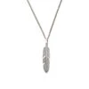 Silver Ethereal Feather Necklace 1 Silver Ethereal Feather Necklace -Serge DeNimes Jewelry Shop Silver Ethereal Feather Necklace Product Shot