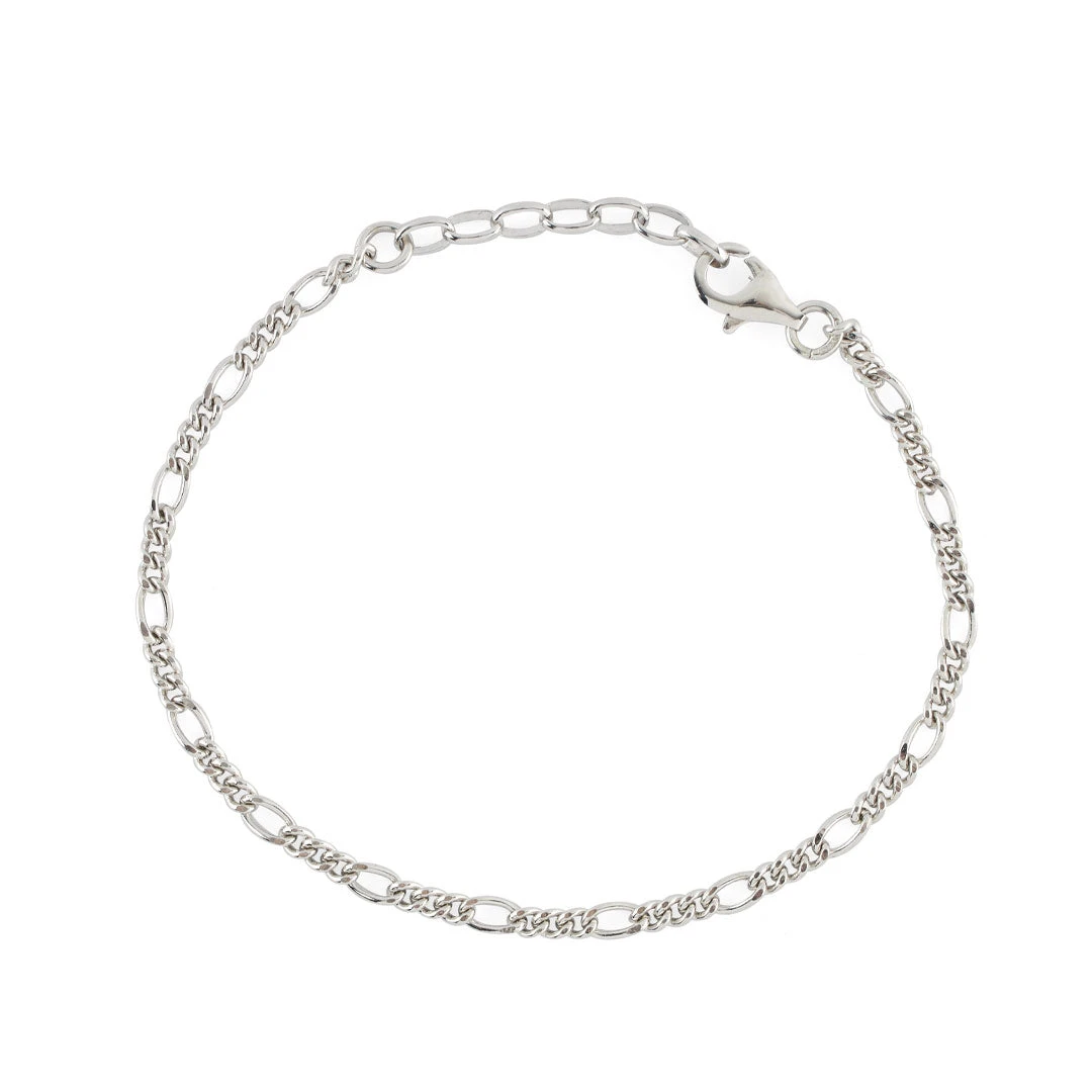 Silver Figaro Bracelet 4 Silver Figaro Bracelet - Image 2